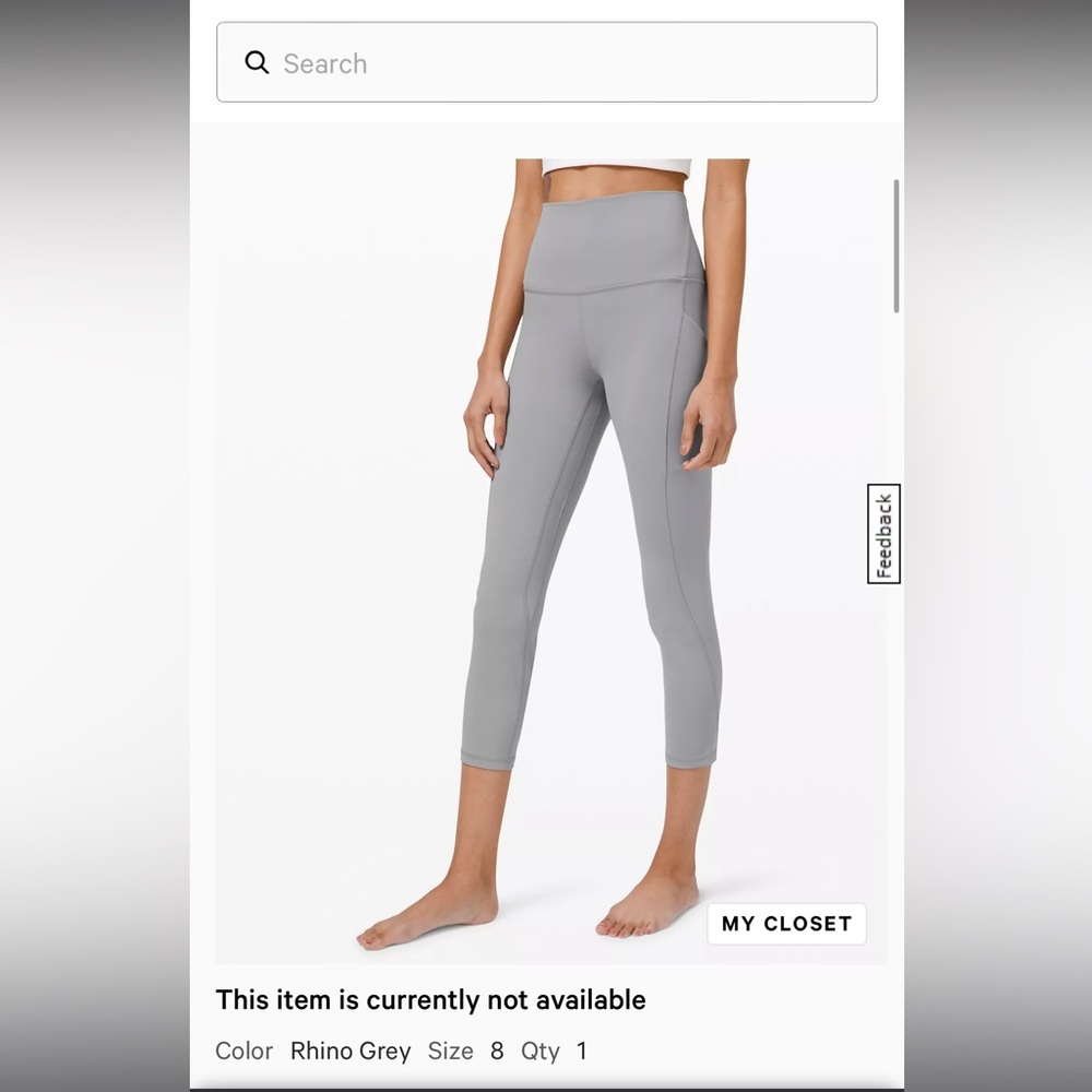 Lululemon Align high rise crop with pockets 23”